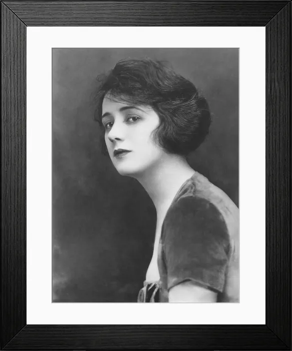 Framed Print : Jean Acker, estranged wife of actor Rudolph Valentino. They married on Nov. 6, 1919, and immediately separated. She locked him out of their hotel bedroom on their wedding night