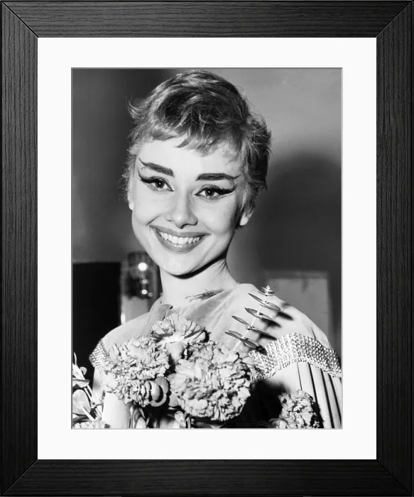 Framed Print : ONDINE, Audrey Hepburn, backstage after opening night at the 46th Street Theatre, New York, February 18, 1954 Framed Print : ONDINE, Audrey Hepburn, backstage after opening night at the 46th Street Theatre, New York, February 18, 1954