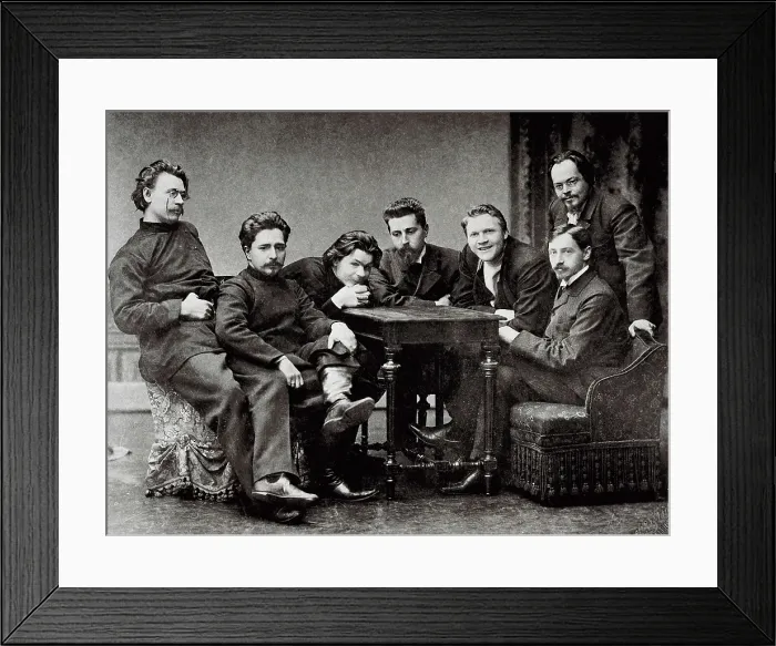 Framed Print : Group of Russian intellectuals of the 'Znanie' group editorial