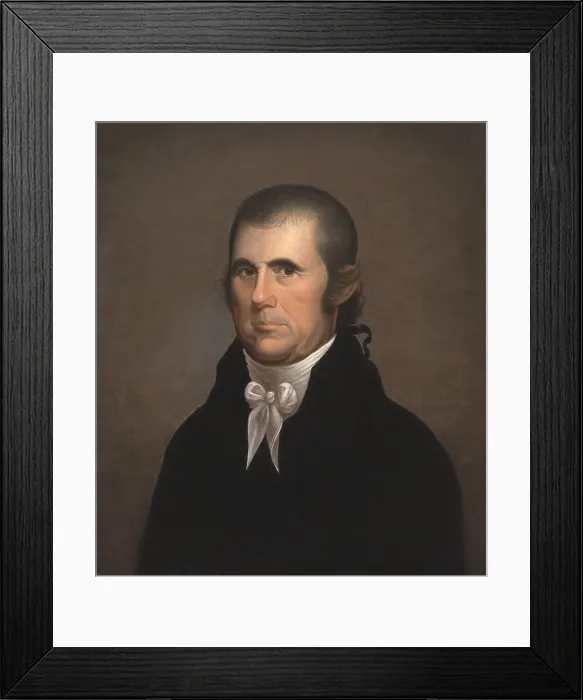 Framed Print : John Marshall, served as the 4th Chief Justice of the Supreme Court from 1801 to 1835. Cephas Thompson painted Marshalls 1809 portrait from life in Richmond, Virginia Framed Print : John Marshall, served as the 4th Chief Justice of the Supreme Court from 1801 to 1835. Cephas Thompson painted Marshalls 1809 portrait from life in Richmond, Virginia
