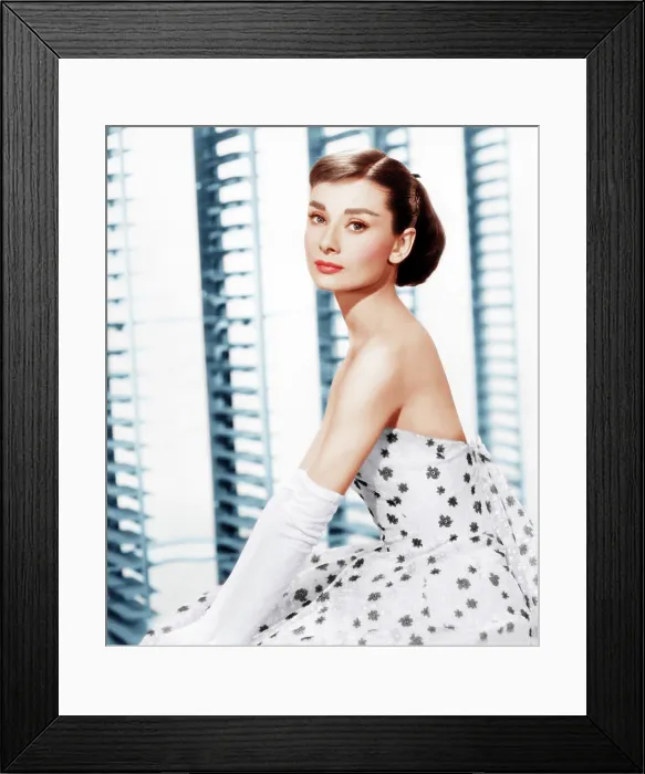 Framed Print : FUNNY FACE, Audrey Hepburn, (in a Givenchy evening gown), 1957 Framed Print : FUNNY FACE, Audrey Hepburn, (in a Givenchy evening gown), 1957