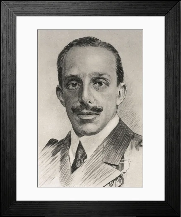 Framed Print : ALFONSO XIII (1886-1941). Portrait of Sols Dvila. Magazine 'Blanco y Negro' (23rd January 1927). Drawing. AISA / Everett Collection**US SALES ONLY**