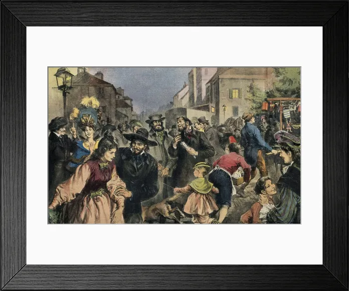 Framed Print : Illustration published in 'La domenica del Corriere' in 1952, about Henry Murger's novel 'Scnes de la vie de Bohme' Framed Print : Illustration published in 'La domenica del Corriere' in 1952, about Henry Murger's novel 'Scnes de la vie de Bohme'