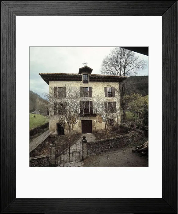 Framed Print : BAROJA NESSI, Po (1872-1956). Casern de Iztea (rambling house), residence of Pio Baroja for many years. SPAIN. NAVARRE. Vera del Bidasoa. AISA / Everett Collection**US SALES ONLY**
