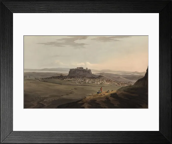 Framed Print : Athens, Greece, from the foot of Mt Anchesmus (modern Lykavitos) in 1809 Framed Print : Athens, Greece, from the foot of Mt Anchesmus (modern Lykavitos) in 1809