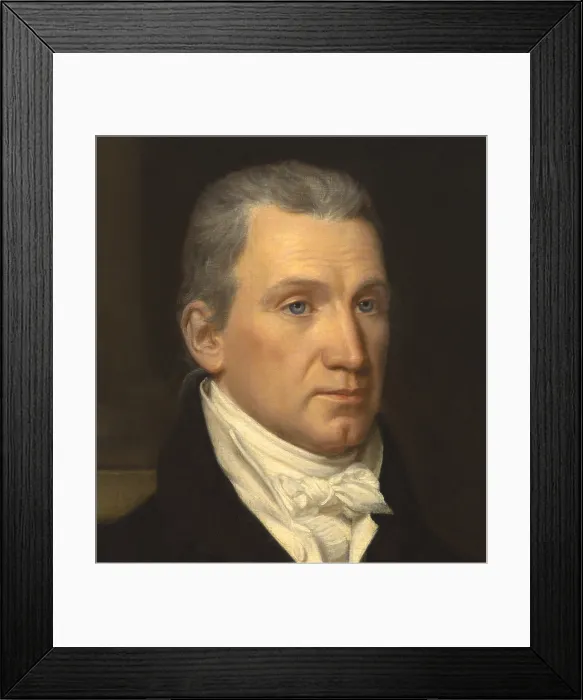 Framed Print : James Monroe served as the 5th President of the United States, from 1817 to 1825