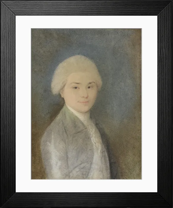 Framed Print : John Quincy Adams, 6th President of the United States, held office from 1825 to 1829. Izaak Schmidts made this 1783 portrait pastel drawing on vellum when Adams was 14 years old