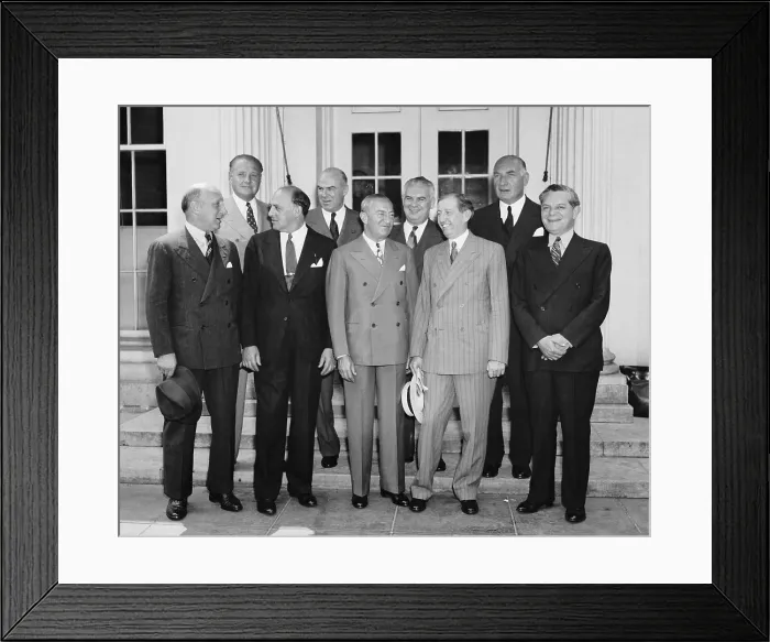 Framed Print : Motion picture executives after a conference with President Franklin Roosevelt. June 25, 1938