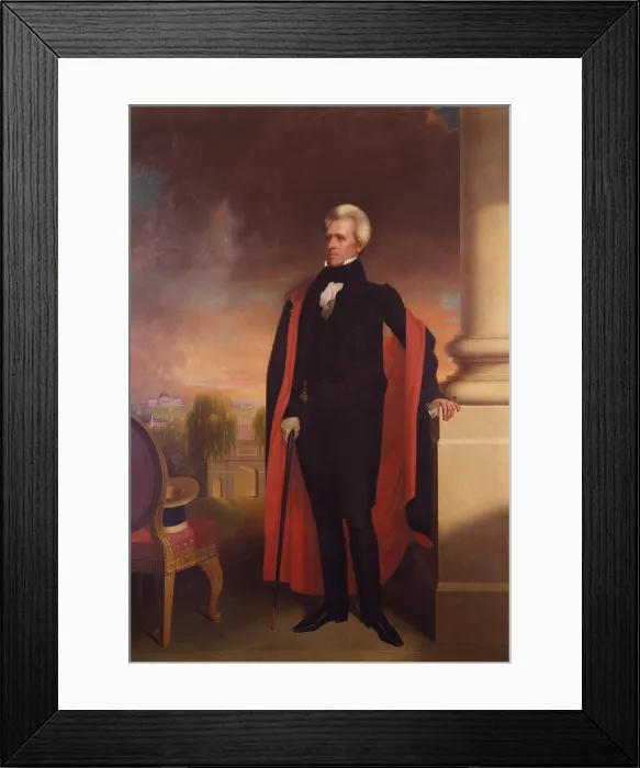 Framed Print : Andrew Jackson, 7th President of the United States, held office from 1829 to 1837. Ralph E. W