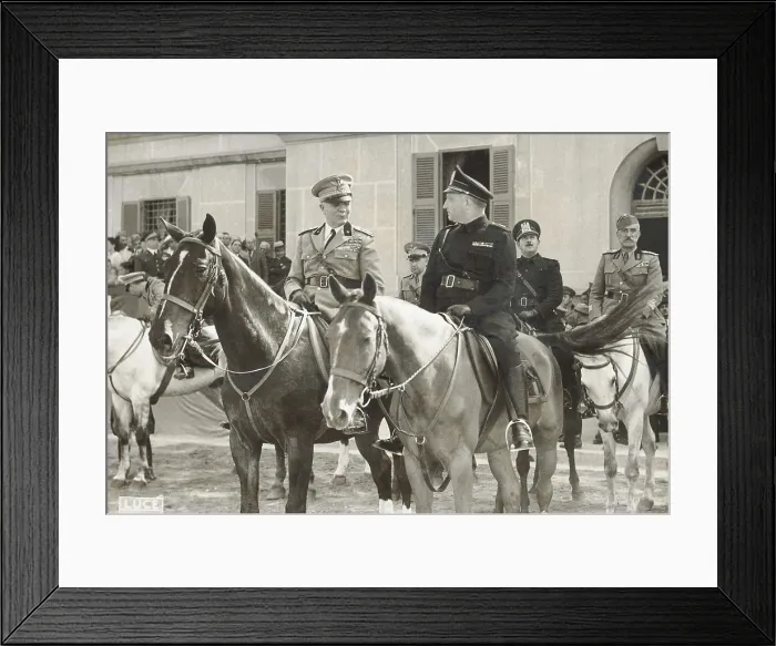 Framed Print : Italy (20th June 1939). General Pietro attending a military parade together with Francesco Jacomoni. Relief. AISA / Everett Collection**US SALES ONLY**