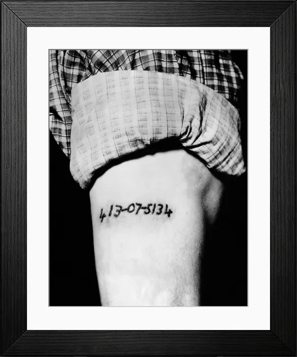 Framed Print : Social Security number tattooed onto an arm. Jeon Reese Roofener, a Memphis engineer, figures it to be a good identification mark Framed Print : Social Security number tattooed onto an arm. Jeon Reese Roofener, a Memphis engineer, figures it to be a good identification mark
