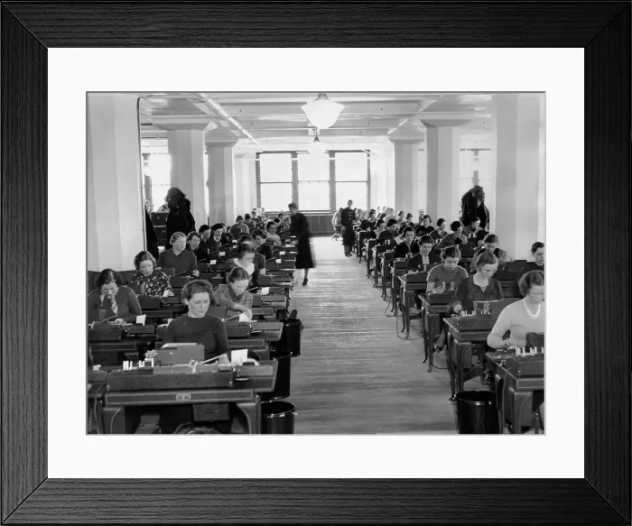 Framed Print : Social Security workers in the new offices established in Baltimore, Maryland. Nov. 11, 1936. (CSU_ALPHA_1123) CSU Archives / Everett Collection Framed Print : Social Security workers in the new offices established in Baltimore, Maryland. Nov. 11, 1936. (CSU_ALPHA_1123) CSU Archives / Everett Collection