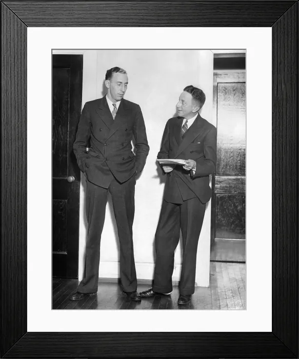 Framed Print : Prosecution at the Scottsboro Trial. Attorney General Thomas Knight (left) and his assistant, Thomas Lawson