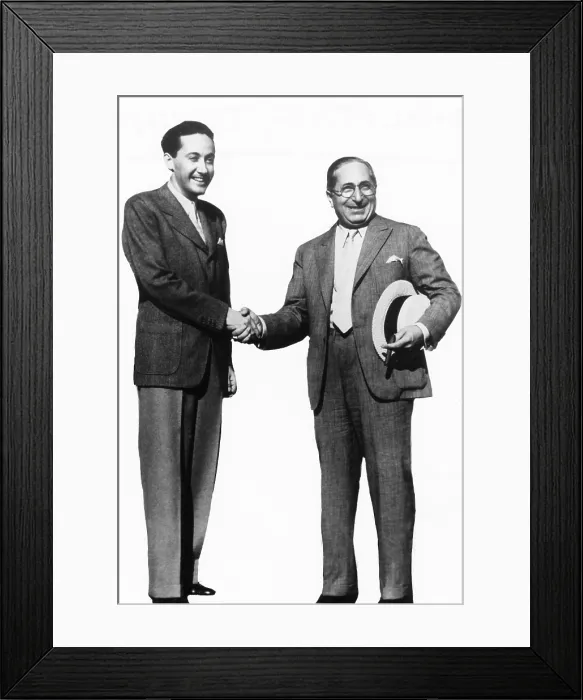 Framed Print : Louis B. Mayer (right) and Irving Thalberg, during Hollywood's 1920s and 1930s
