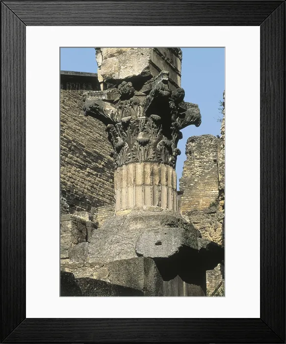 Framed Print : FRANCE. PROVENCE ALPES CTE D'AZUR. VAUCLUSE. Orange. Ruins of the Roman theatre (1st c.). Corinthian capital. Roman art. Early Empire. AISA / Everett Collection**US SALES ONLY**