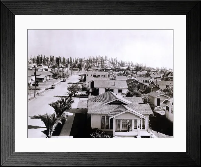 Framed Print : Forest of derricks in the Signal Hill oil fields near Long Beach, California. 1933. (CSU_ALPHA_1138) CSU Archives / Everett Collection