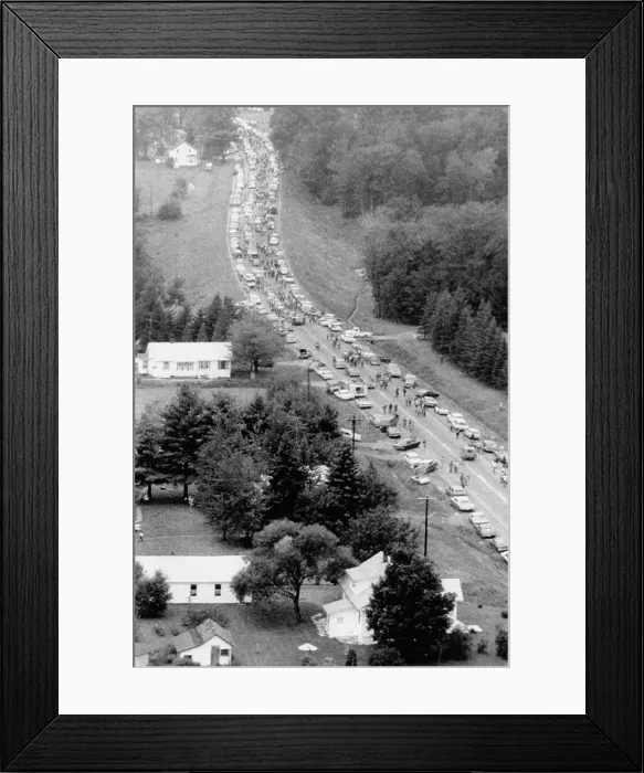 Framed Print : Leaving Woodstock Music Fair