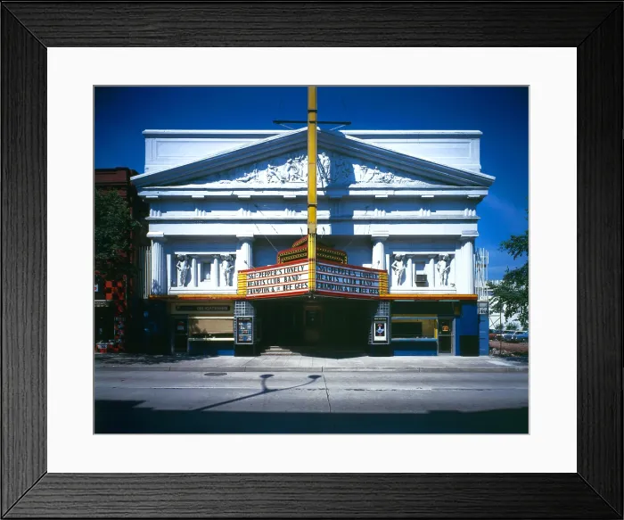 Framed Print : Movie Theaters, The Paramount Theatre, showing SGT. PEPPER'S LONELY HEARTS CLUB BAND, originally built in 1920, 215 Riverside Mall, Baton Rouge, Louisiana, circa 1970s