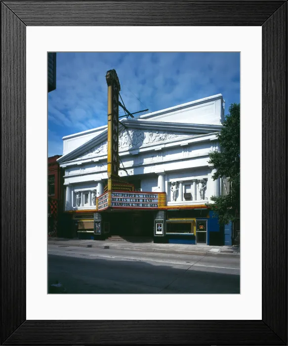 Framed Print : Movie Theaters, The Paramount Theatre, showing SGT. PEPPER'S LONELY HEARTS CLUB BAND, originally built in 1920, 215 Riverside Mall, Baton Rouge, Louisiana, circa 1970s