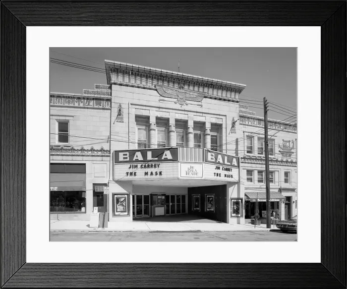 Framed Print : Movie Theaters, The Egyptian Theater, showing THE MASK, 157 Bala Avenue, Bala-Cynwyd, Pennsylvania, circa 1994 Framed Print : Movie Theaters, The Egyptian Theater, showing THE MASK, 157 Bala Avenue, Bala-Cynwyd, Pennsylvania, circa 1994