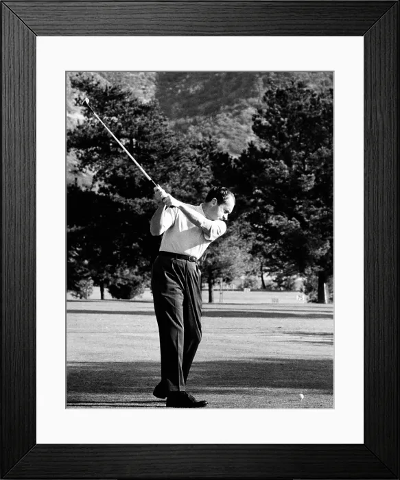 Framed Print : President Richard Nixon golfing. He is on the first hole of the Lakeside Country Club in North Hollywood Framed Print : President Richard Nixon golfing. He is on the first hole of the Lakeside Country Club in North Hollywood
