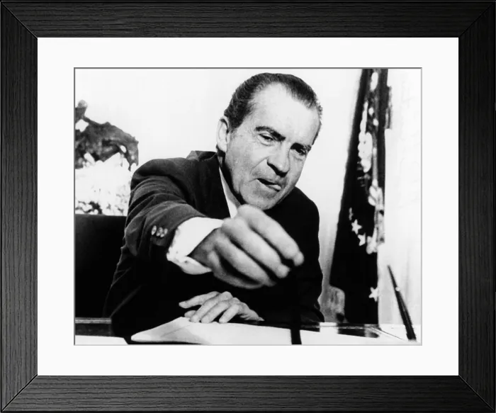 Framed Print : President Richard Nixon signs the Emergency Employment Act of 1971. The act would effectively create 150, 000 jobs over the following two years Framed Print : President Richard Nixon signs the Emergency Employment Act of 1971. The act would effectively create 150, 000 jobs over the following two years