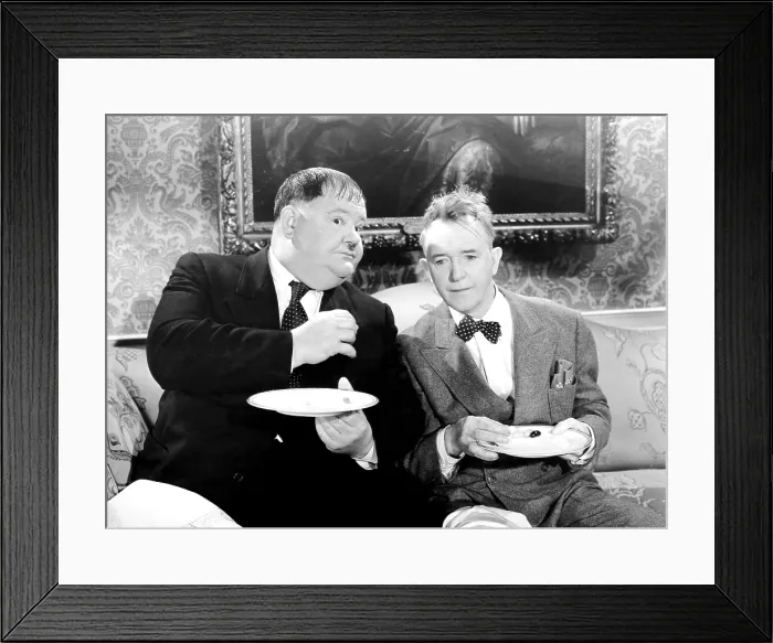 Framed Print : THE BIG NOISE, Oliver Hardy, Stan Laurel, 1944, (c) 20th Century Fox, TM & Copyright / Courtesy: Everett Collection Framed Print : THE BIG NOISE, Oliver Hardy, Stan Laurel, 1944, (c) 20th Century Fox, TM & Copyright / Courtesy: Everett Collection