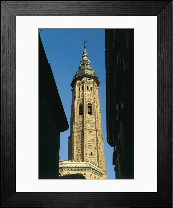 Framed Print : SPAIN. ARAGON. ZARAGOZA. Calatayud. Collegiate of Santa Mara. Mudejar tower. Mudejar art. Architecture. AISA / Everett Collection**US SALES ONLY**