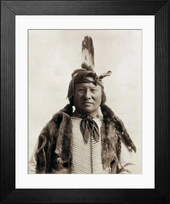 Framed Print : Sioux Indian chief 'Rain-in-the-Face', defeated by Custer in 1876. AISA / Everett Collection**US SALES ONLY**