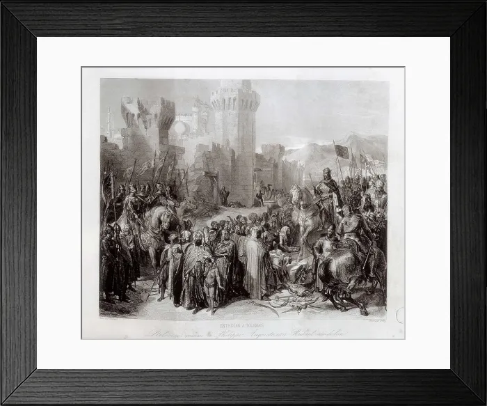 Framed Print : Third Crusade (1189-1192). Surrender of Ptolemaide to Philipe II August and Richard the Lionhearted (July 13, 1191). After an original painting by Merry Joseph Blondel (1840) Framed Print : Third Crusade (1189-1192). Surrender of Ptolemaide to Philipe II August and Richard the Lionhearted (July 13, 1191). After an original painting by Merry Joseph Blondel (1840)