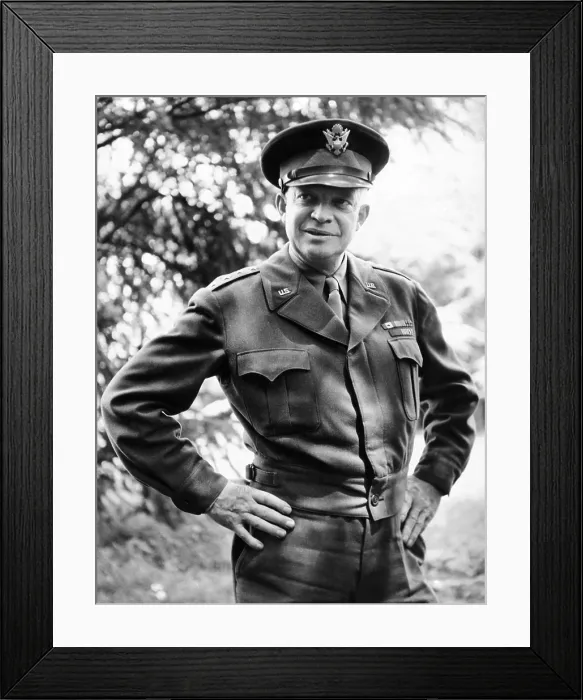 Framed Print : General Dwight Eisenhower, Supreme Commander, Allied Forces during World War II