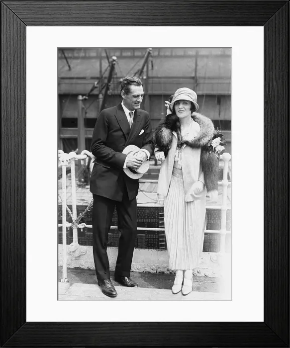 Framed Print : Lionel Barrymore (1878-1954), with his second wife, actress Irene Fenwick (1887-1936). They were married in 1924, after his marriage to Doris Rankin ended. Ca. 1930