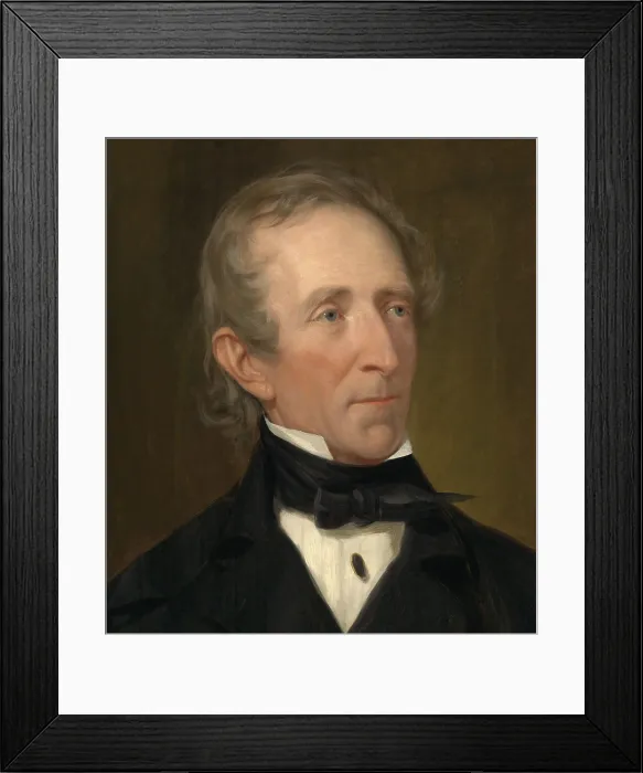 Framed Print : John Tyler, 10th President of the United States, took office after the death of President Henry Harrison on April 4, 1841