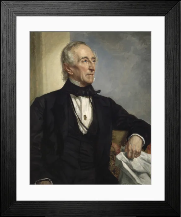 Framed Print : John Tyler, 10th President of the United States, held office from the death of President Henry Harrison on April 4, 1841, to 1845. George P.A