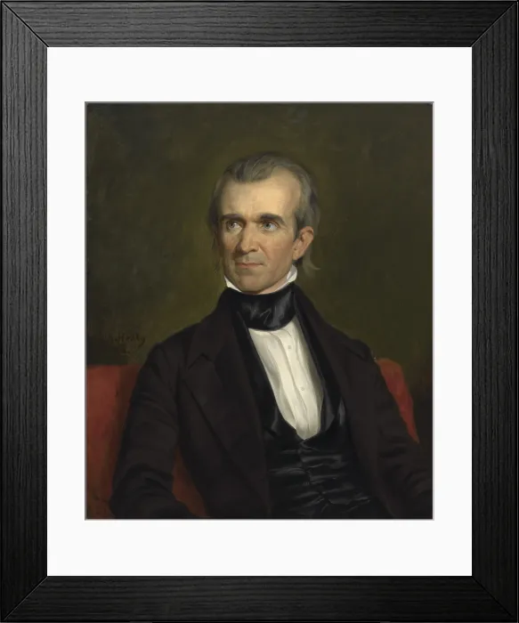 Framed Print : James Polk was the 11th President of the United States, serving from 1845-1849. James K. Polk advocated the expansion of US territory in Oregon and Texas Framed Print : James Polk was the 11th President of the United States, serving from 1845-1849. James K. Polk advocated the expansion of US territory in Oregon and Texas