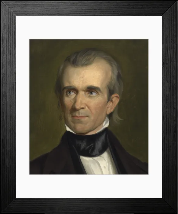 Framed Print : James Polk was the 11th President of the United States, serving from 1845-1849. He provoked the Mexican-American War 1846-48, and greatly expanded US territory Framed Print : James Polk was the 11th President of the United States, serving from 1845-1849. He provoked the Mexican-American War 1846-48, and greatly expanded US territory
