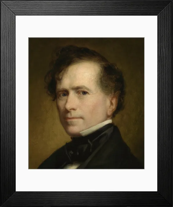Framed Print : Franklin Pierce, 14th President of the United States, serving from 1853 to 1857. George P. A