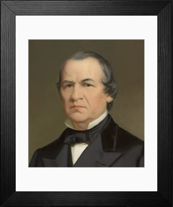 Framed Print : Andrew Johnson, 17th President of the United States, became president on Abraham Lincolns assassination of April 15, 1965 and barely served out his term until 1869 Framed Print : Andrew Johnson, 17th President of the United States, became president on Abraham Lincolns assassination of April 15, 1965 and barely served out his term until 1869