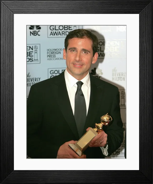 Framed Print : Steve Carrell in the pressroom at The 63rd Annual Golden Globe Awards, Los Angeles, CA, January 16, 2006 photo by Chris Haston / NBC Entertainment / Courtesy Everett Collection Framed Print : Steve Carrell in the pressroom at The 63rd Annual Golden Globe Awards, Los Angeles, CA, January 16, 2006 photo by Chris Haston / NBC Entertainment / Courtesy Everett Collection