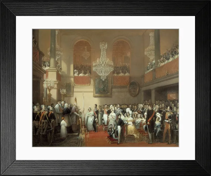 Framed Print : COURT, Joseph Dsir (1797-1865). Wedding of the king of Belgium at Chteau Compigne. 9th August 1832. 1837. Wedding of Leopold I of Belgium with Marie Louise of Orleans Framed Print : COURT, Joseph Dsir (1797-1865). Wedding of the king of Belgium at Chteau Compigne. 9th August 1832. 1837. Wedding of Leopold I of Belgium with Marie Louise of Orleans