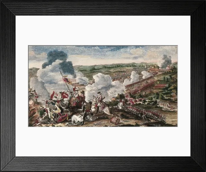 Framed Print : Europe. Seven Years War. Battle of Newmark in Silesia (5th December 1757). Work by Carington Bowles (London). Engraving. FRANCE. Paris. National Library Framed Print : Europe. Seven Years War. Battle of Newmark in Silesia (5th December 1757). Work by Carington Bowles (London). Engraving. FRANCE. Paris. National Library