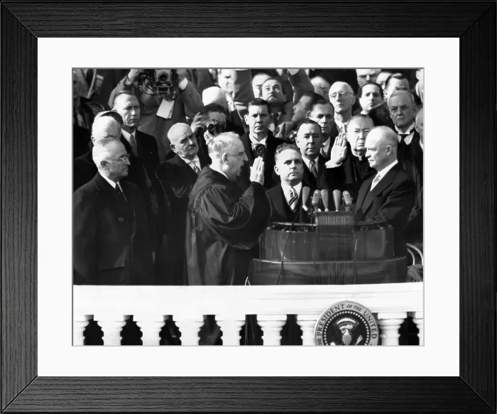Framed Print : Dwight Eisenhower's first Inauguration ended 20 years of Democratic Presidential rule