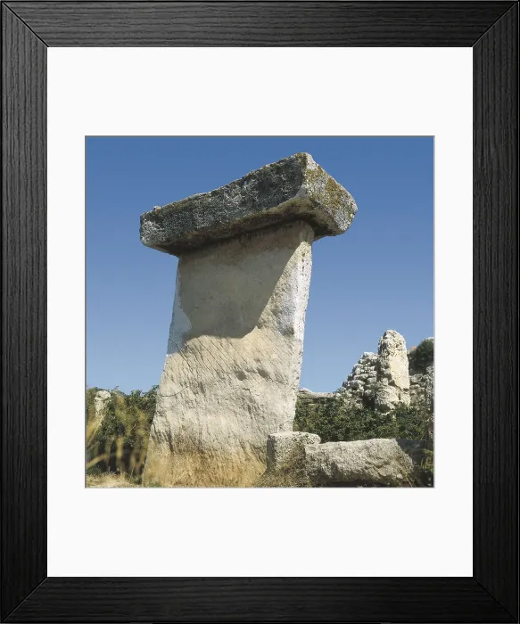 Framed Print : SPAIN. BALEARES. MENORCA. Taula de Trepuc, talayotic table (800-450 BC). Bronze Age. Talaiotic Culture. Architecture. AISA / Everett Collection**US SALES ONLY**