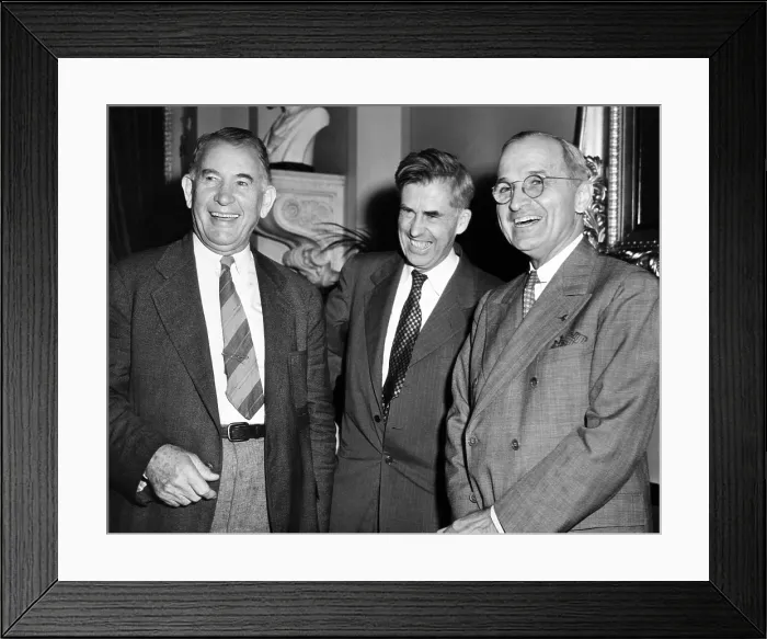 Framed Print : Three Vice Presidents. L-R: Alben Barkley, Henry Wallace, Harry Truman. Ca. 1940-44. (CSU_ALPHA_174) CSU Archives / Everett Collection Framed Print : Three Vice Presidents. L-R: Alben Barkley, Henry Wallace, Harry Truman. Ca. 1940-44. (CSU_ALPHA_174) CSU Archives / Everett Collection