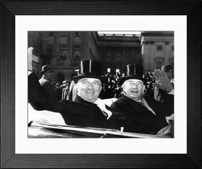 Framed Print : President Truman with his Vice President, former Democratic Senate leader Alben Barkley. On inauguration Day, Jan. 20, 1949. (CSU_ALPHA_176) CSU Archives / Everett Collection Framed Print : President Truman with his Vice President, former Democratic Senate leader Alben Barkley. On inauguration Day, Jan. 20, 1949. (CSU_ALPHA_176) CSU Archives / Everett Collection