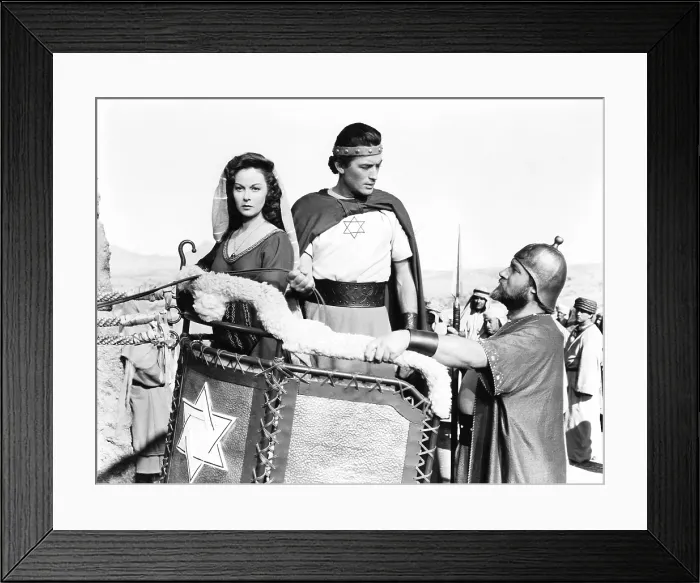 Framed Print : DAVID AND BATHSHEBA, from left: Susan Hayward, Gregory Peck, James Robertson Justice, 1951. TM & copyright 20th Century Fox Film Corp Framed Print : DAVID AND BATHSHEBA, from left: Susan Hayward, Gregory Peck, James Robertson Justice, 1951. TM & copyright 20th Century Fox Film Corp