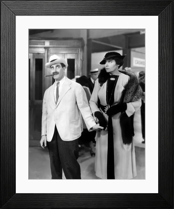 Framed Print : A DAY AT THE RACES, Groucho Marx, Margaret Dumont, 1937 Framed Print : A DAY AT THE RACES, Groucho Marx, Margaret Dumont, 1937