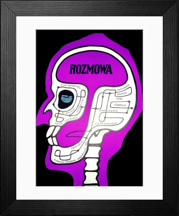 Framed Print : THE CONVERSATION, (aka ROZMOWA), Polish poster art, 1974