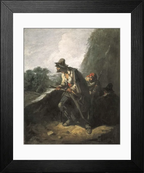 Framed Print : LUCAS VELAZQUEZ, Eugenio (1817-1870). Bandits. Romanticism. Oil on canvas. SPAIN. Madrid. Prado Museum. AISA / Everett Collection**US SALES ONLY**