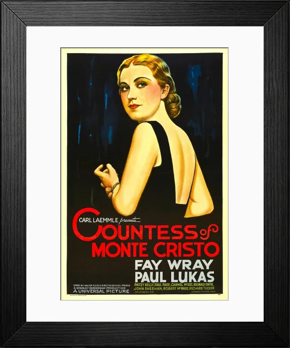 Framed Print : THE COUNTESS OF MONTE CRISTO, Fay Wray, 1934